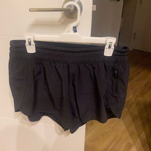 Black lululemon track that short